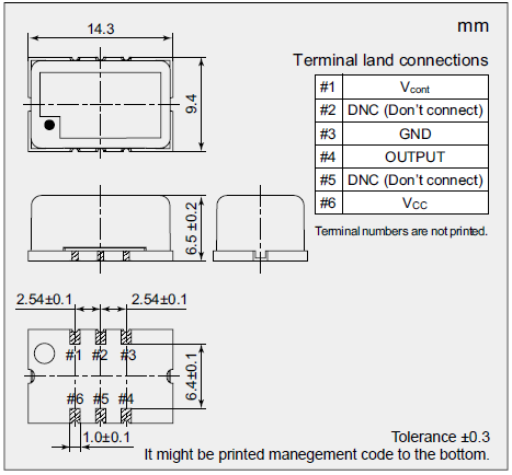 NH14M09WA Dimensions